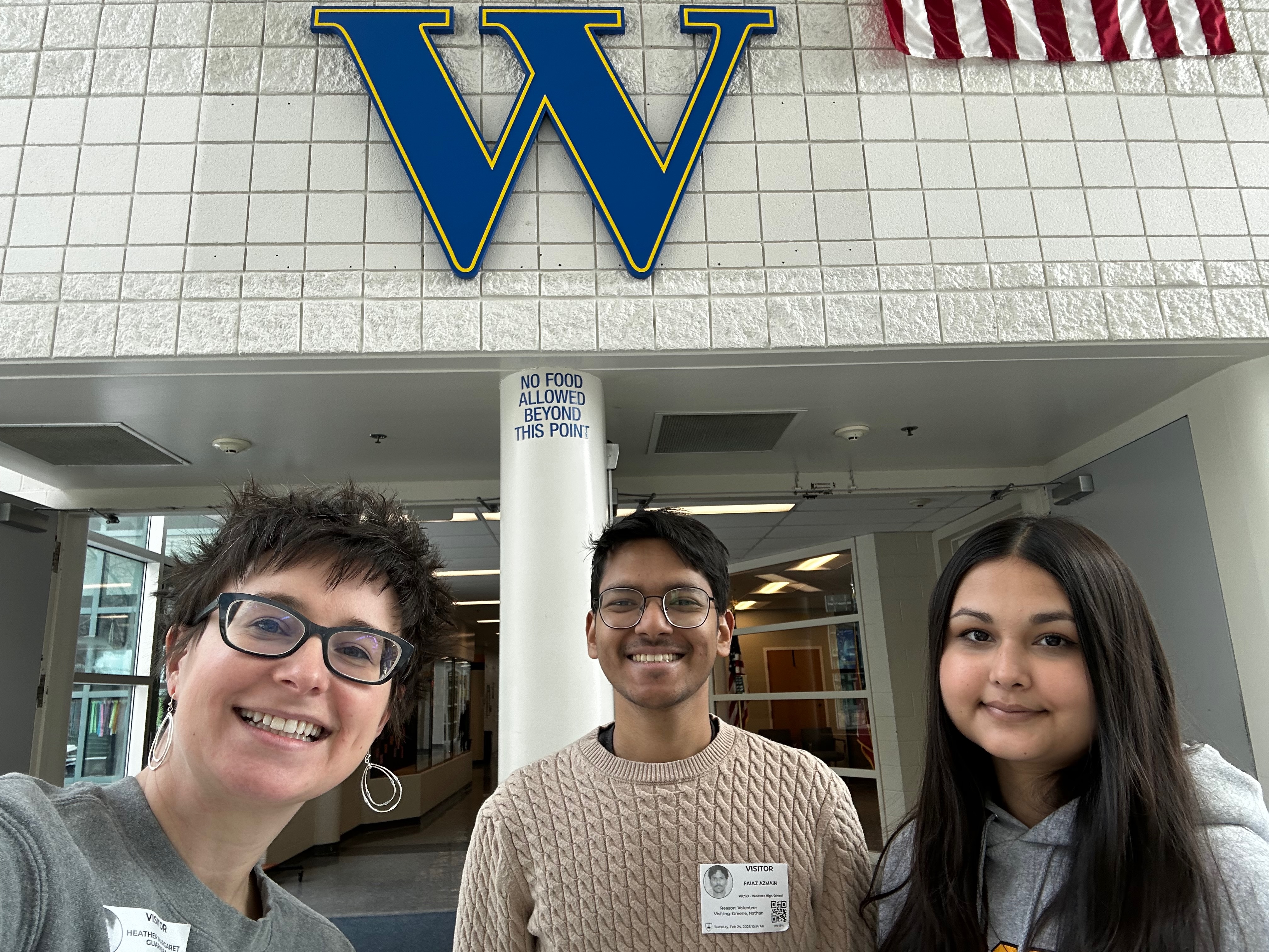 Wooster students posing for a picture at Wooster High School