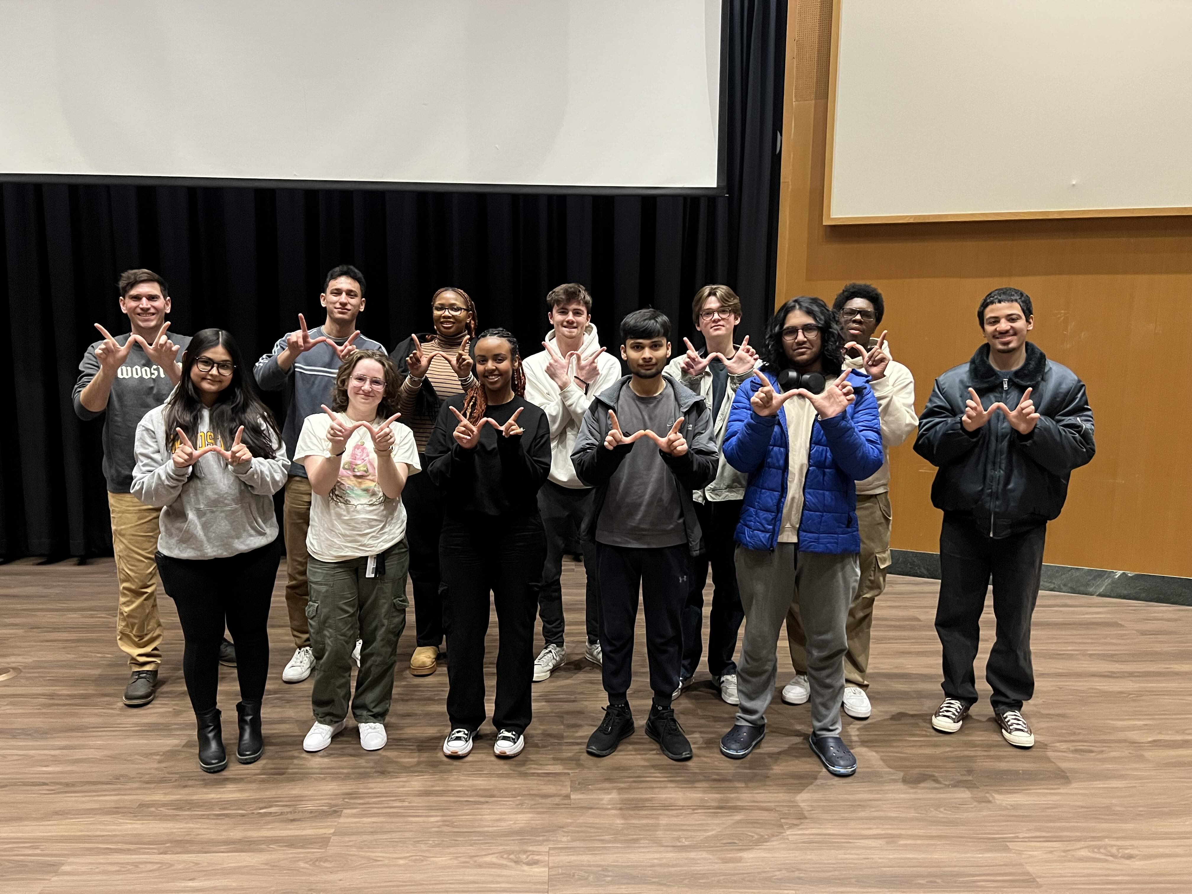 Wooster computer scientists posing for a picture at Denison University.